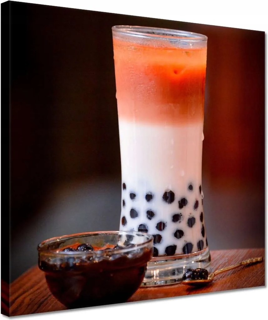 Vászonkép 30x30 Bubble tea buborékok