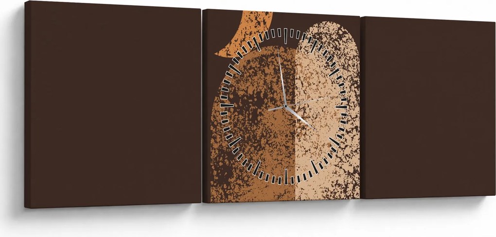 Kép - Narancssárga ívek N⁰2 (órával) (90x30 cm)