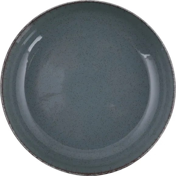 Tányérkészlet porcelán, kék, 18 darabos