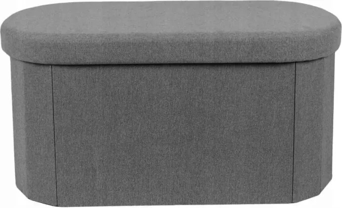 Kárpitozott puff Smukee szürke grafit nagy 76x38x38 cm