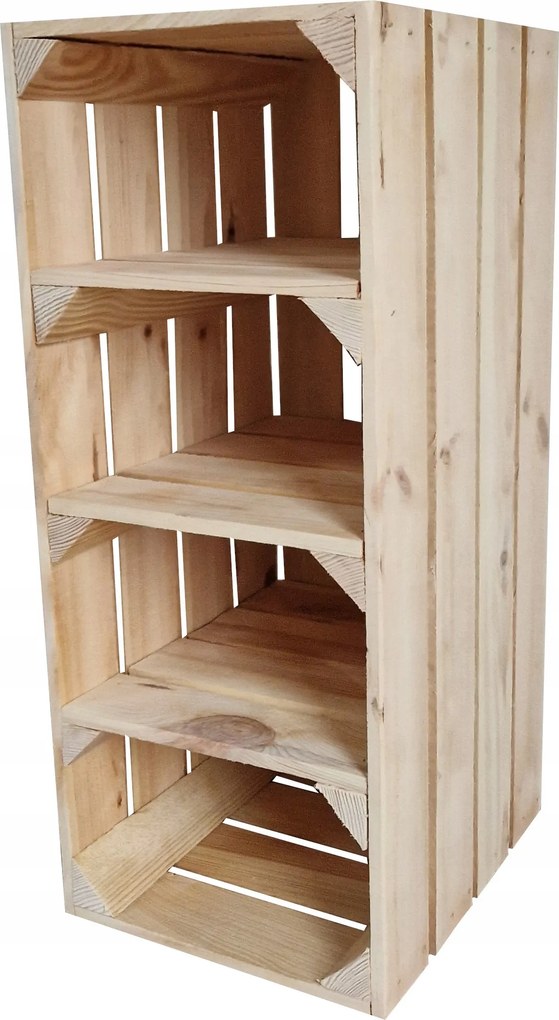 Fa Cipőspolc 4 Tárolóhellyel, Natúr Szín