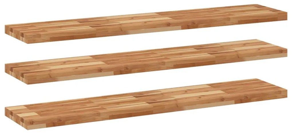 3 db olajbevonatú tömör akácfa függőpolc 160 x 30 x 4 cm