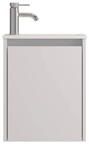 COMO 40 cm matt fehér fürdőszobai szekrény mosdóval