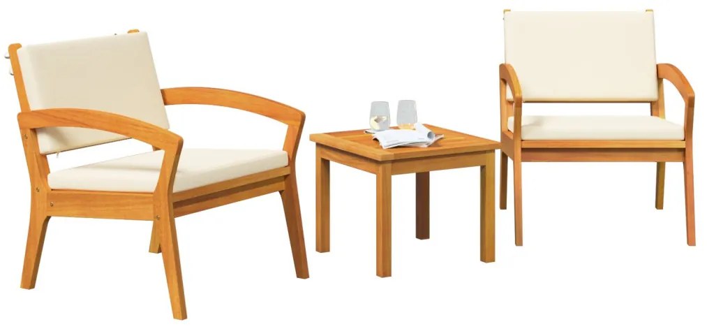 Bisztró készlet Barna 45 x 45 x 38 cm Tömör akácfa