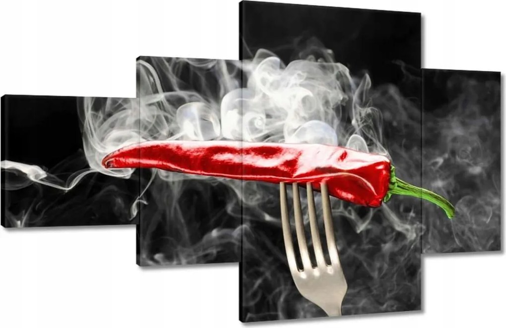 Vászonkép 130x80 Piros paprika Füst