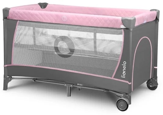 Lionelo - Utazóágy FLOWER Flamingo