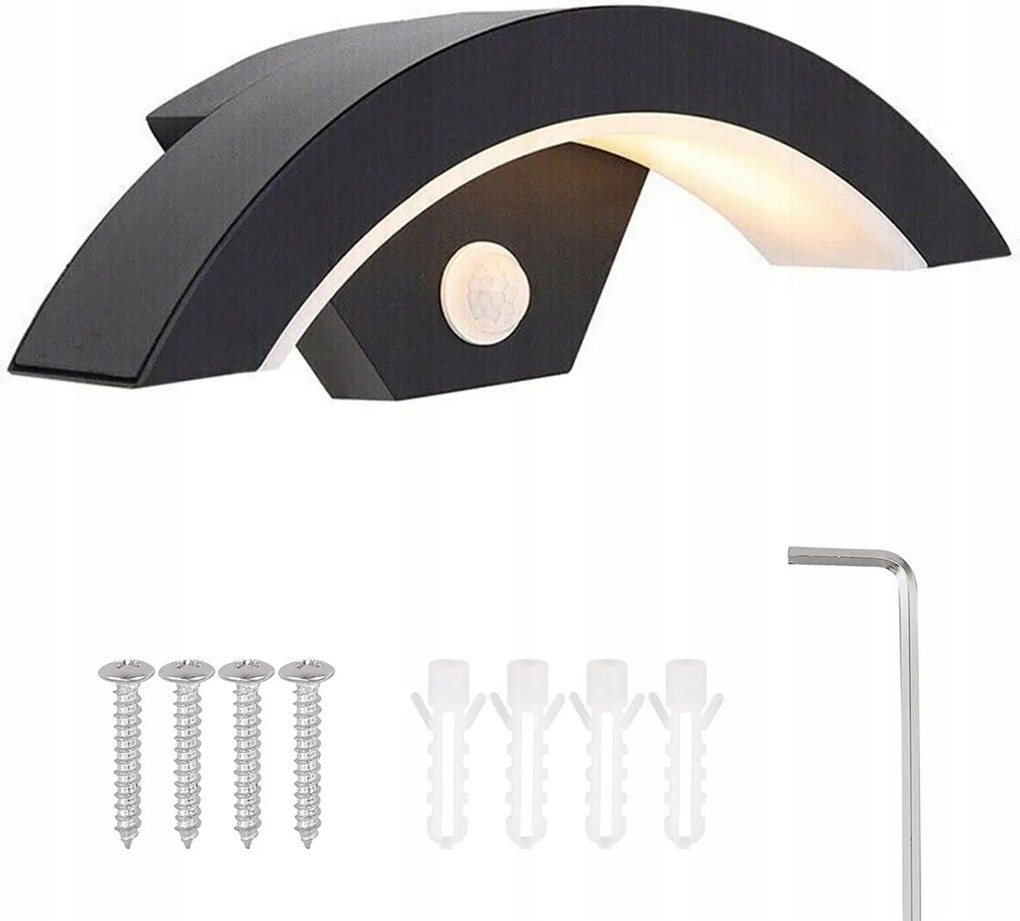 Kültéri Led Fali Lámpa Bejárati Ajtó Fölé 18W mozgásérzékelővel