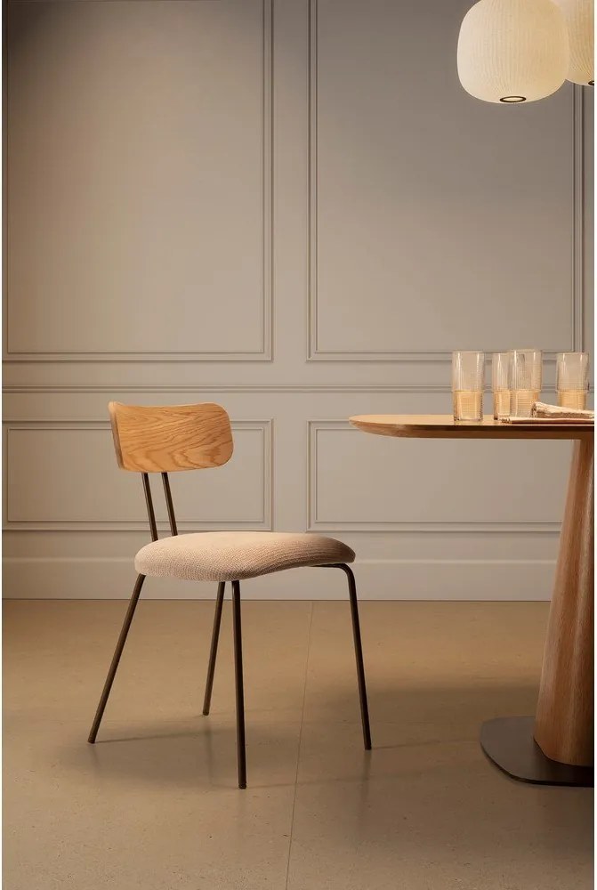 Bézs-natúr színű kárpitozott étkezőszék Olimpia – MOME