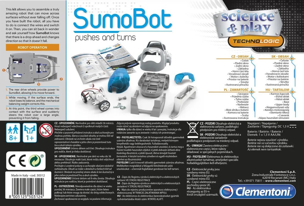 Robot SumoBot építőjáték Clementoni