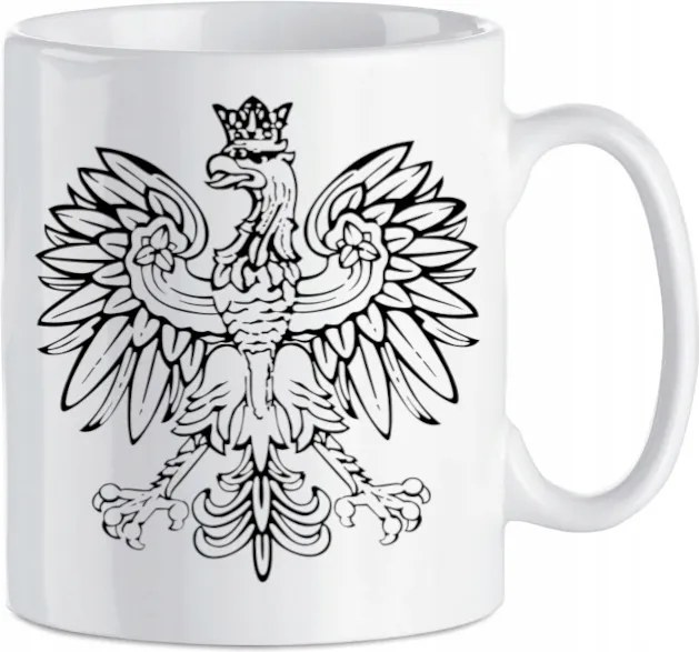 Nyomott mintás bögre Lengyel Sas 330 ml