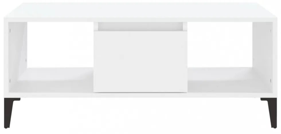 vidaXL fehér szerelt fa dohányzóasztal 90 x 50 x 36,5 cm