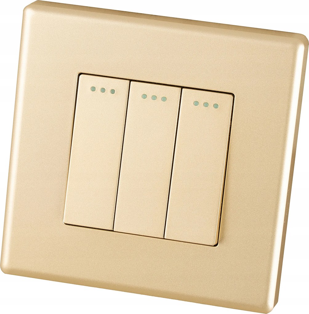 Hármas Kapcsoló Klasszikus Arany Szett Kerettel Miuun Leo