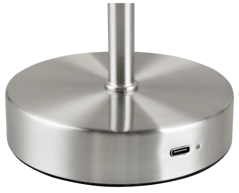 Ezüstszínű LED dimmelhető asztali lámpa (magasság 30 cm) Jeff – Reality