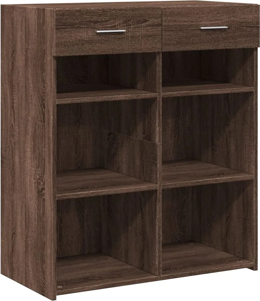 vidaXL barna tölgy színű szerelt fa tálalószekrény 80 x 42,5 x 93 cm