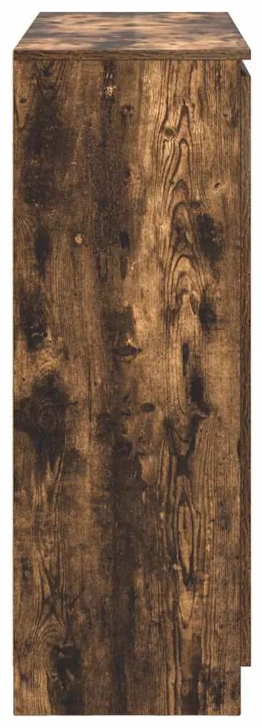 füstölt tölgy szerelt fa tálalószekrény fiókos 100,5x35x98,5 cm