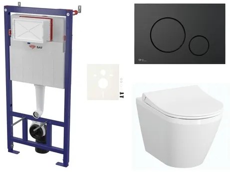 Fali WC szett SAT előtétfalas szereléshez + VitrA Integra WC SIKOSSINTRESU68K