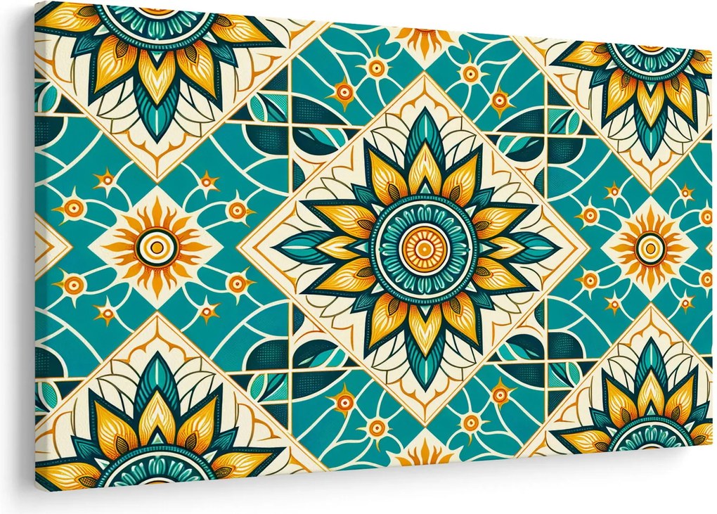 Kép - Türkiz minta (90x60 cm)