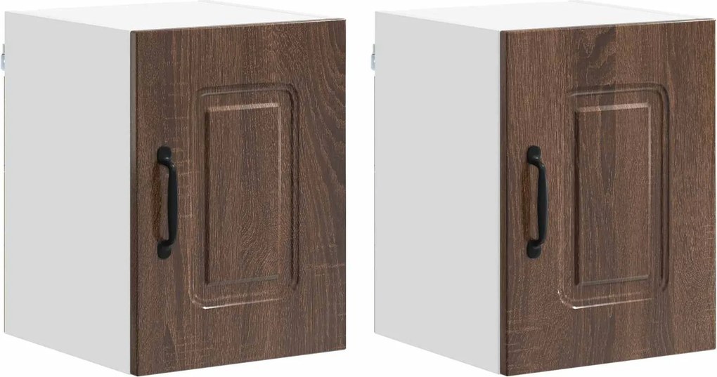 vidaXL Konyhaszekrény Kalmar 2 pcs Barna Tölgy 30 x 31 x 40 cm Faanyag