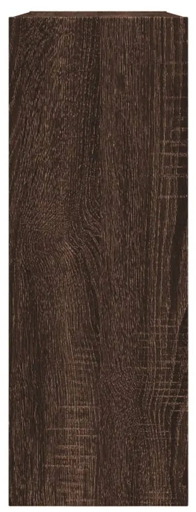 barna tölgyszínű szerelt fa cipőszekrény 80 x 21 x 57 cm
