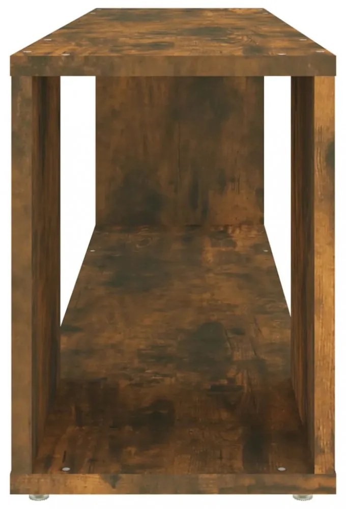 füstös tölgy színű szerelt fa fali TV-szekrény 100 x 24 x 32 cm