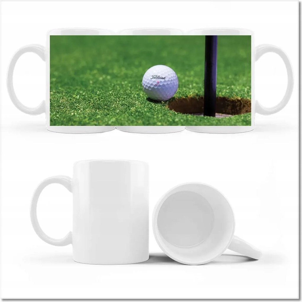 Nyomott mintás bögre Golf játék Labda