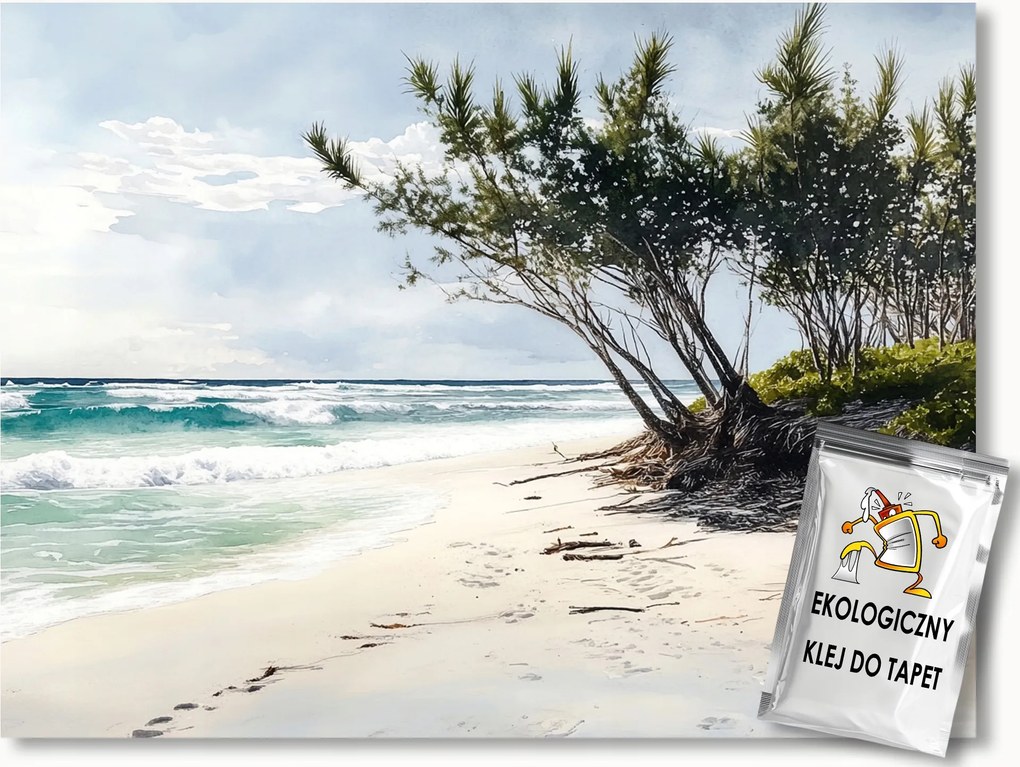 Fotótapéta Flizelina Tájkép Tenger Tengerpart Hullámok Fenyő Szél 400x280 ragasztó