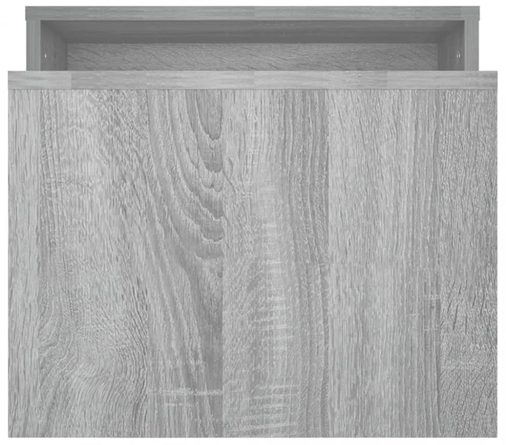 szürke sonoma színű szerelt fa dohányzóasztalszett 100x48x40 cm