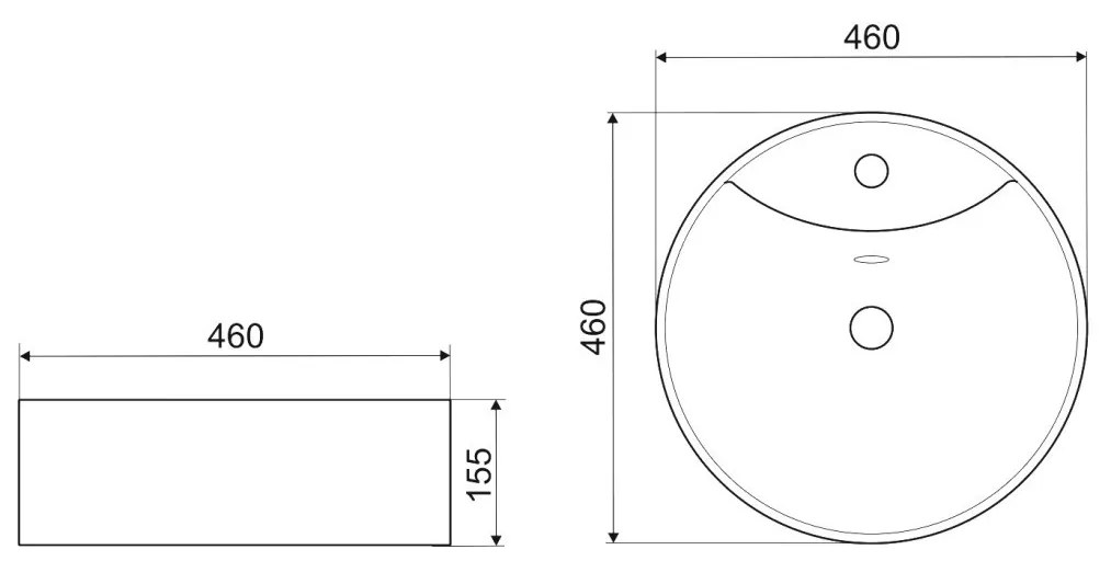 KR-138 kerámia design mosdó fekete-arany márvány mintával