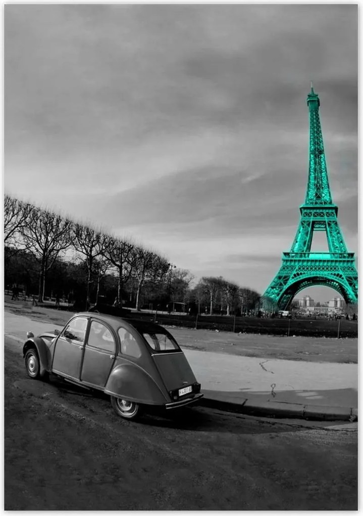 Poszterek 70x100 Türkiz Eiffel-torony