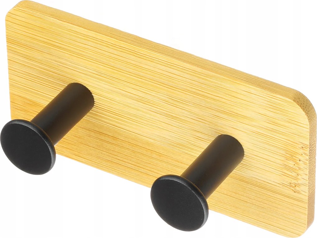 Dupla Akasztós Bambusz Törölközőtartó Ruha Öntapadós 3M