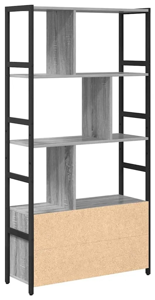 Könyvespolc Szürke sonoma 80 x 30 x 155.5 cm Faanyag