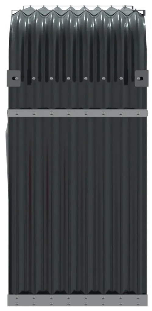 antracit színű horganyzott acél fatörzstartó 120 x 45 x 100 cm