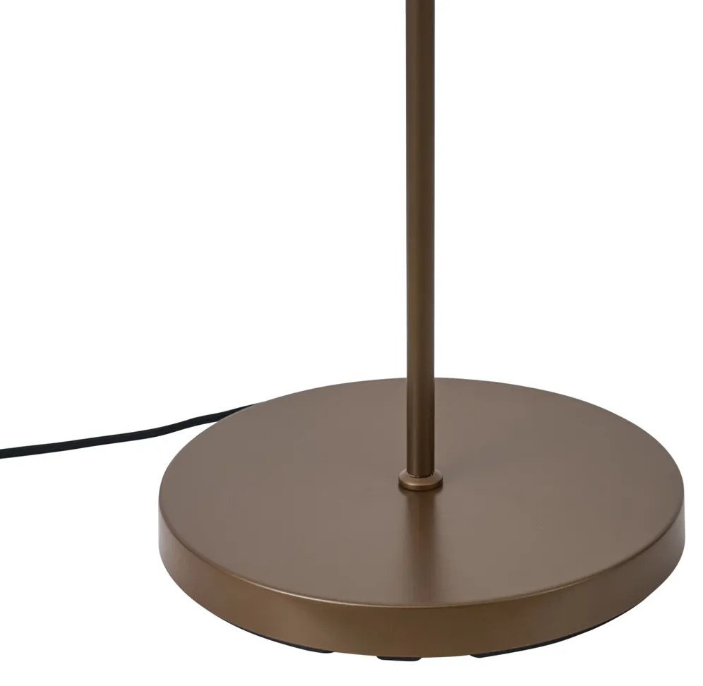 Hotel Chic állólámpa sötét bronz színben, borostyánszínű üveggel, 2 égős - Stavelot