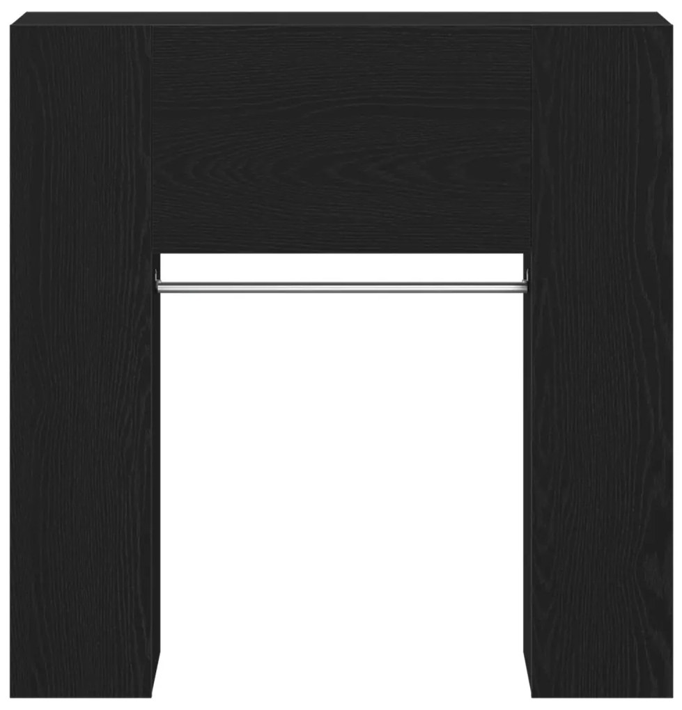 Előszoba Szekrény Fekete Tölgy 97,5x37x99 cm Műanyag
