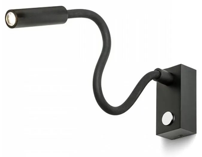 RED - Design Rendl - R10541 - AIM LED/3W/230V flexibilis fekete lámpa
