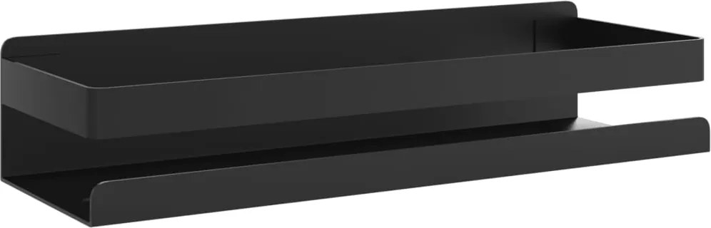 vidaXL csiszolt 304 rozsdamentes acél matt fekete zuhanypolc 30x10x6cm