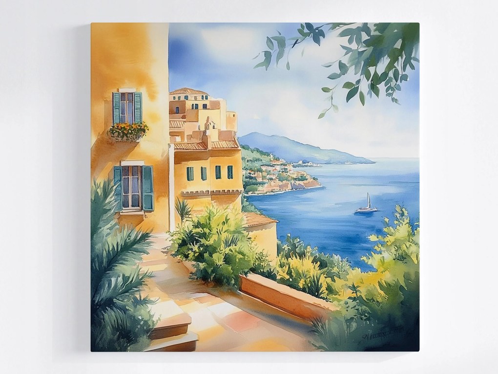 Vászonkép Canvas Déli Tengerpart Kilátás Nap Jacht 40x40