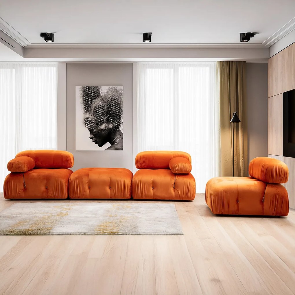 Bubble Pouffe Orange zsámoly