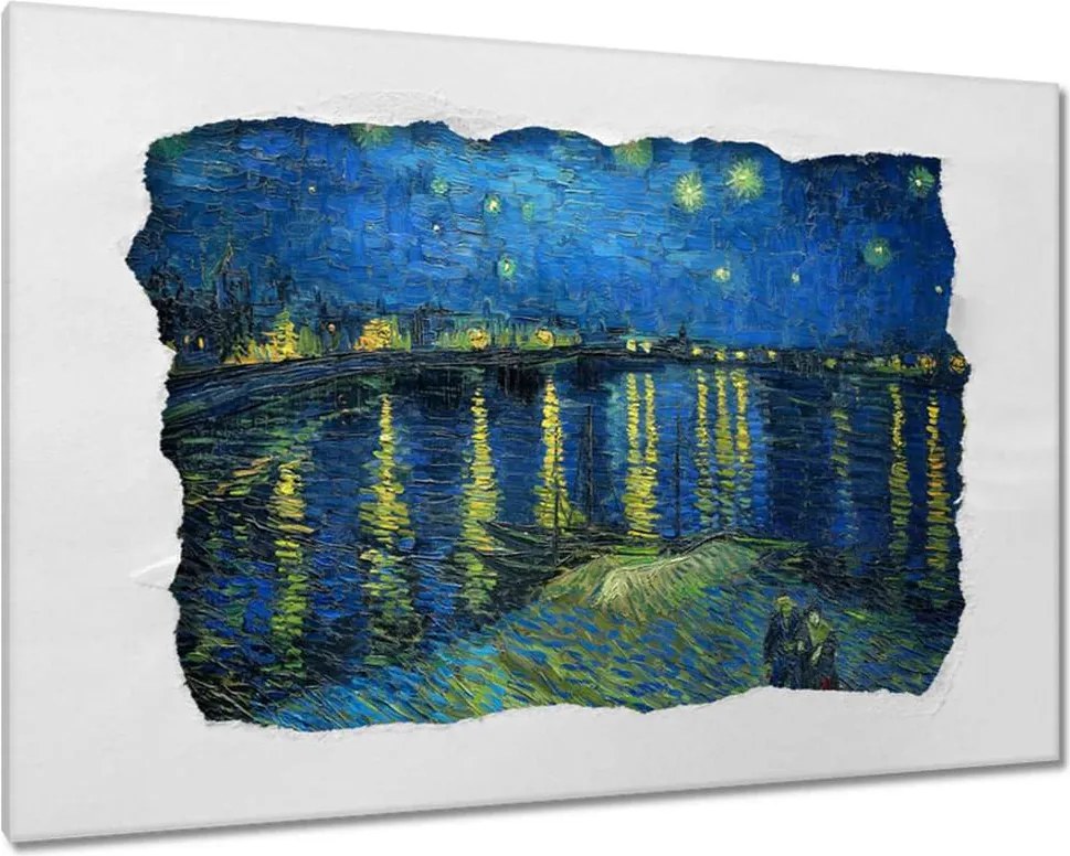 Festmények 120x80 Csillagos éj a Rodan felett