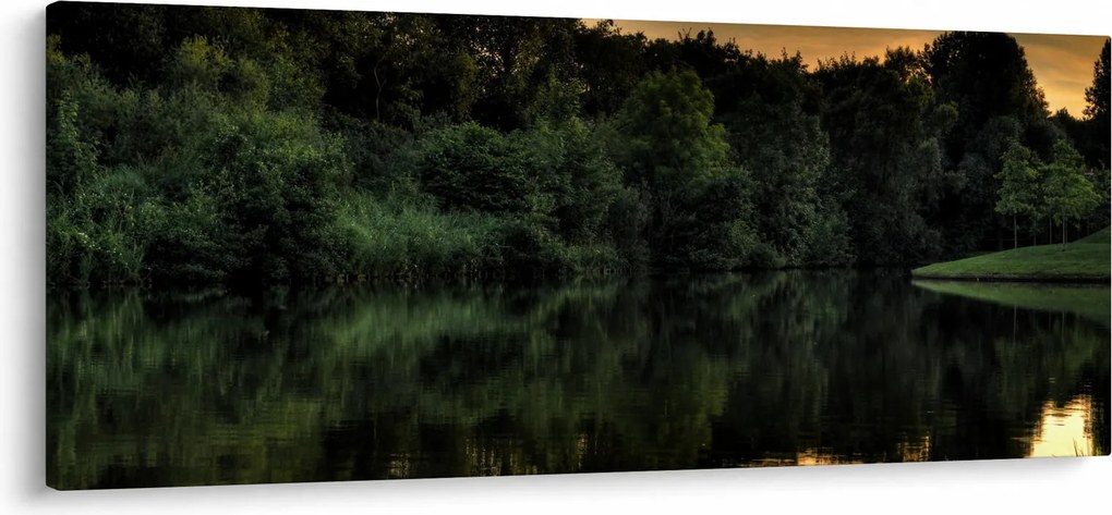 A tó képe az erdő mellett (120x50 cm)