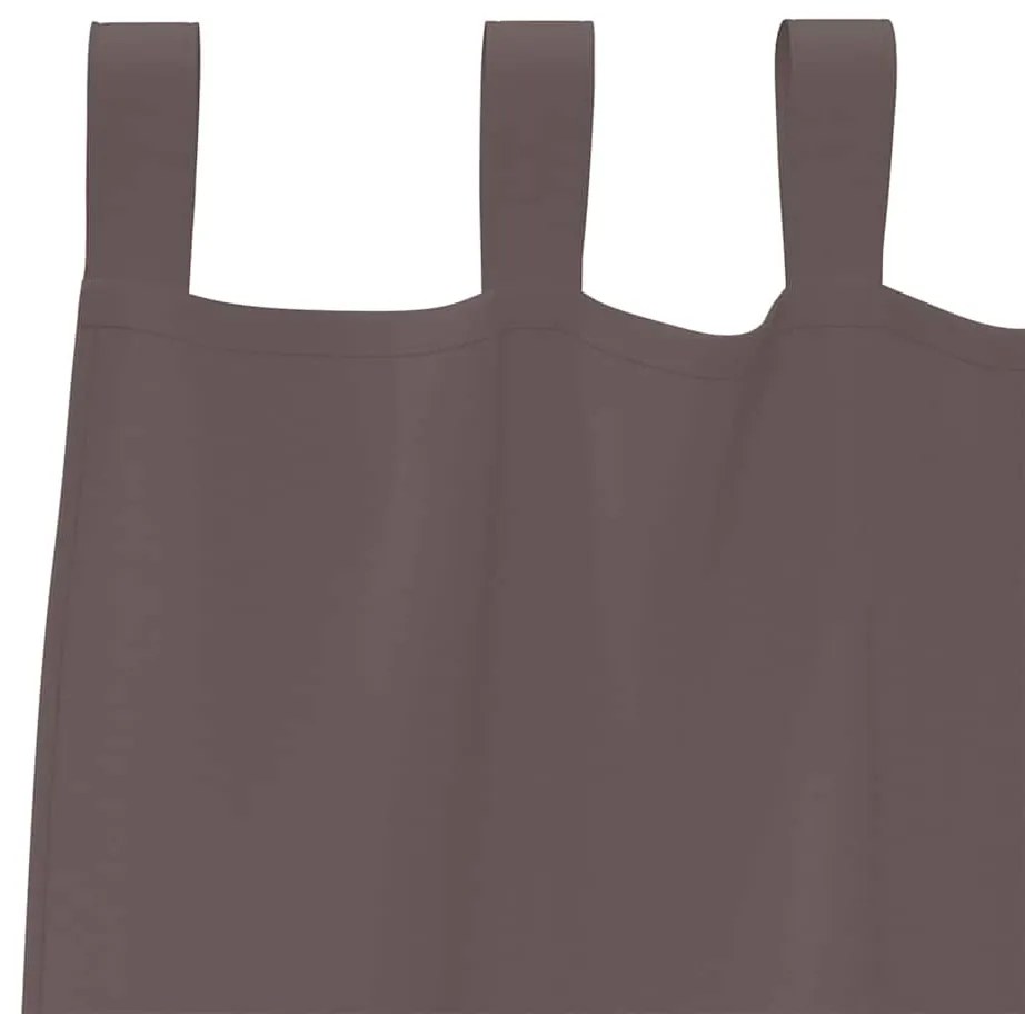 Függönyök függönyökkel 2 pcs sötétbarna 175x140cm Poliészter