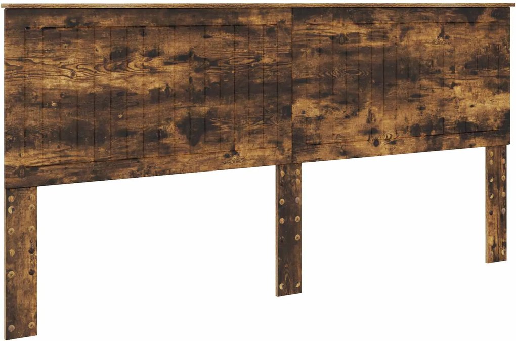 vidaXL Fejtámla fejtámlával Füstölt tölgy 200 cm Faanyag