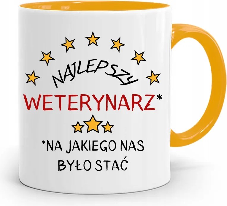 Sárga Állatorvos Bögre A Legjobb Állatorvos fényképes nyomtatással