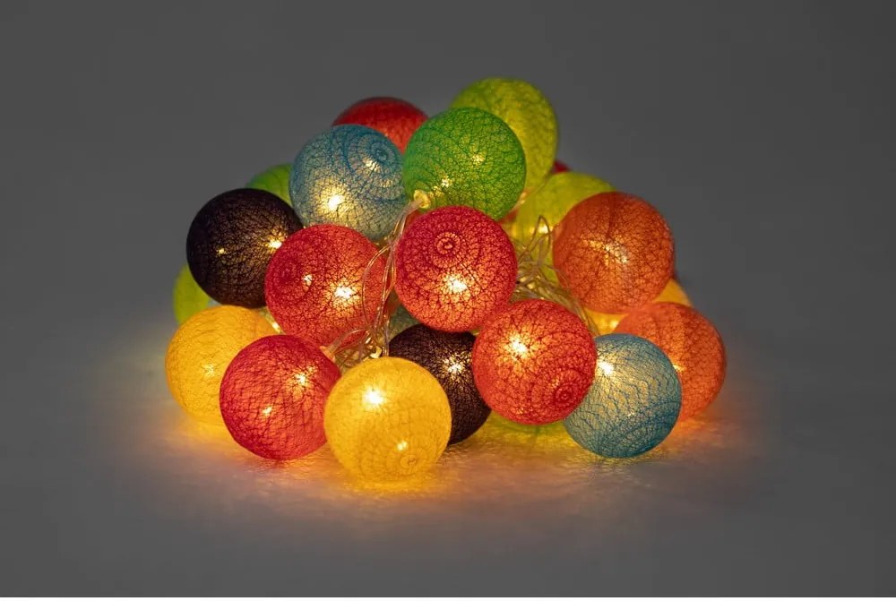 Színes LED fényfüzér, 30 gömbbel - Bonami Essentials