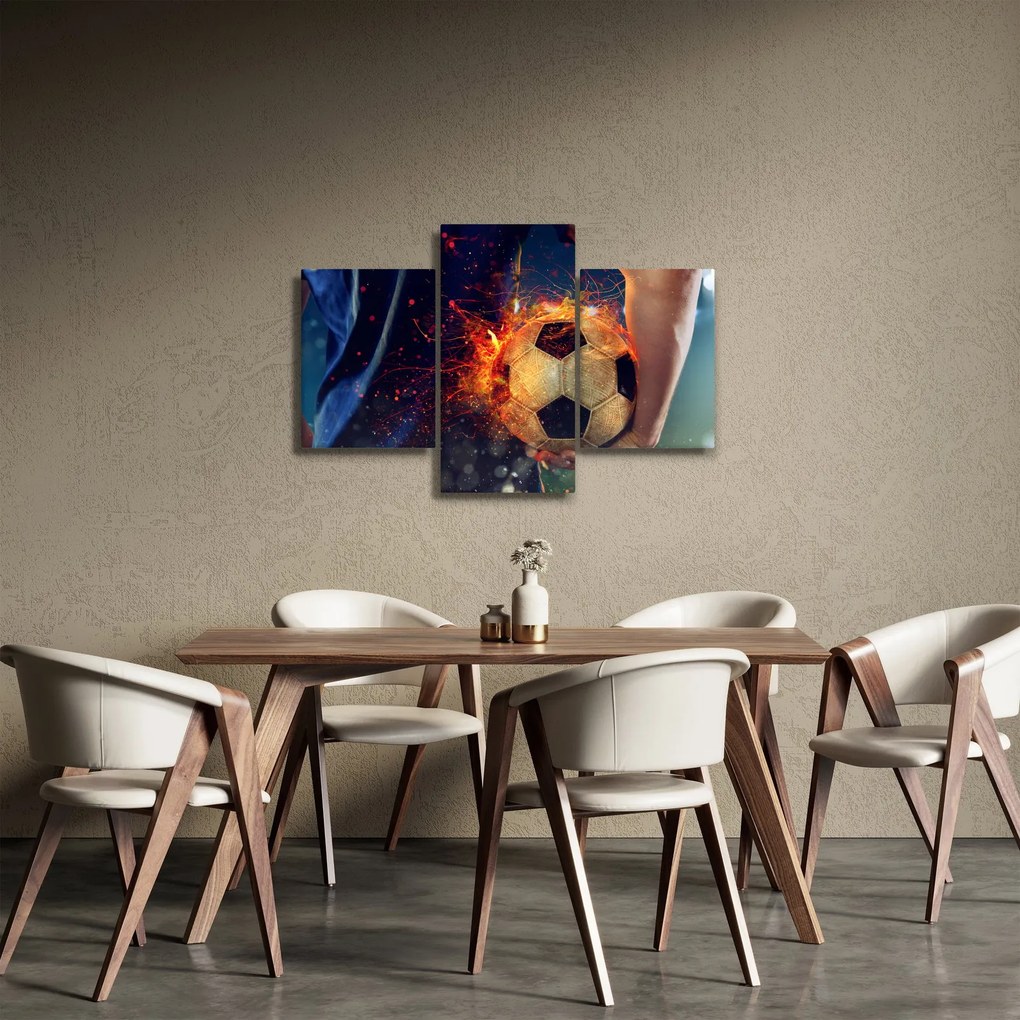 Kép - Futball-labda a tűzben (90x60 cm)