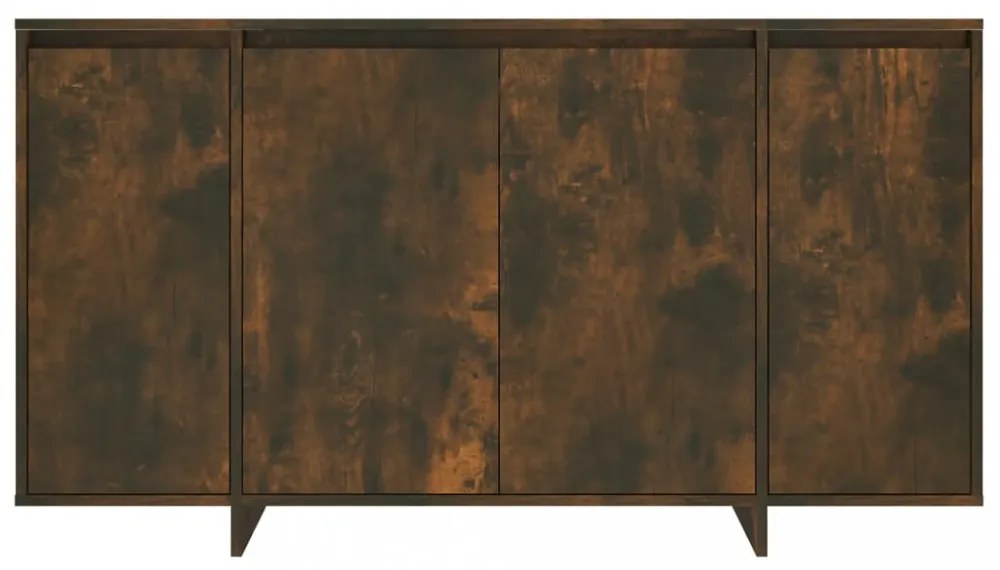 füstös tölgy színű szerelt fa tálalószekrény 135x41x75 m