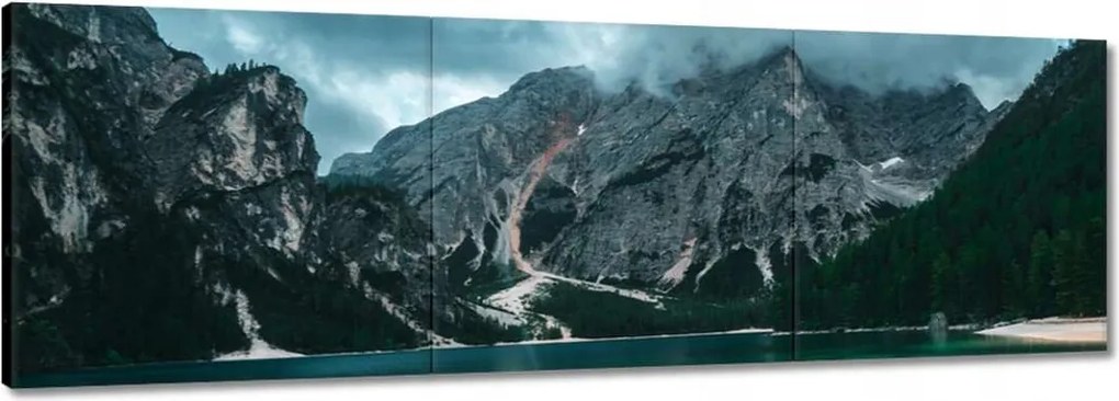 Vászonkép 90x30 Hegyi tó Tájkép