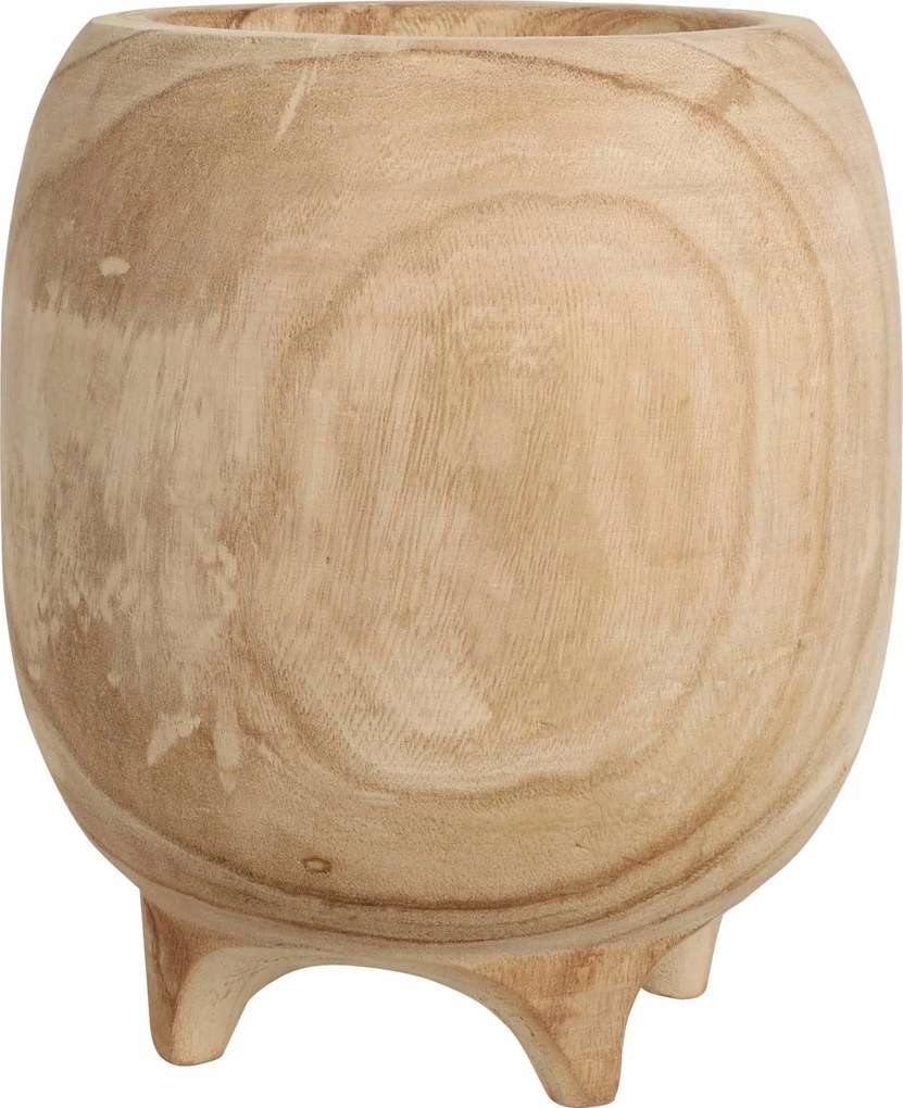 Paulowni Fából Készült Lábas Virágtartó 27 X 27 X 30 CM