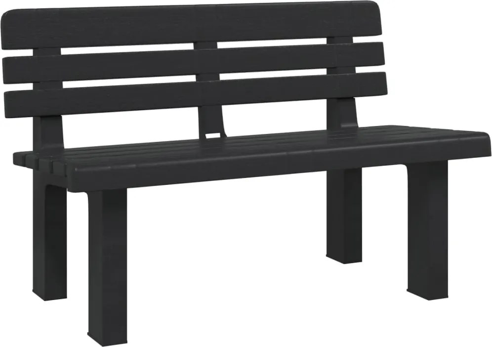 vidaXL antracitszürke polipropilén kerti pad 110 x 52 x 71 cm