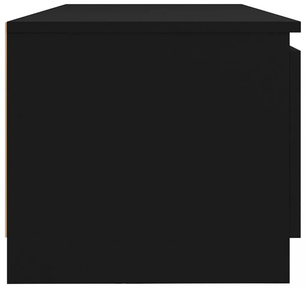fekete TV-szekrény LED lámpákkal 140 x 40 x 35,5 cm